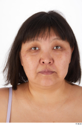 Face Woman Asian Chubby Studio photo references